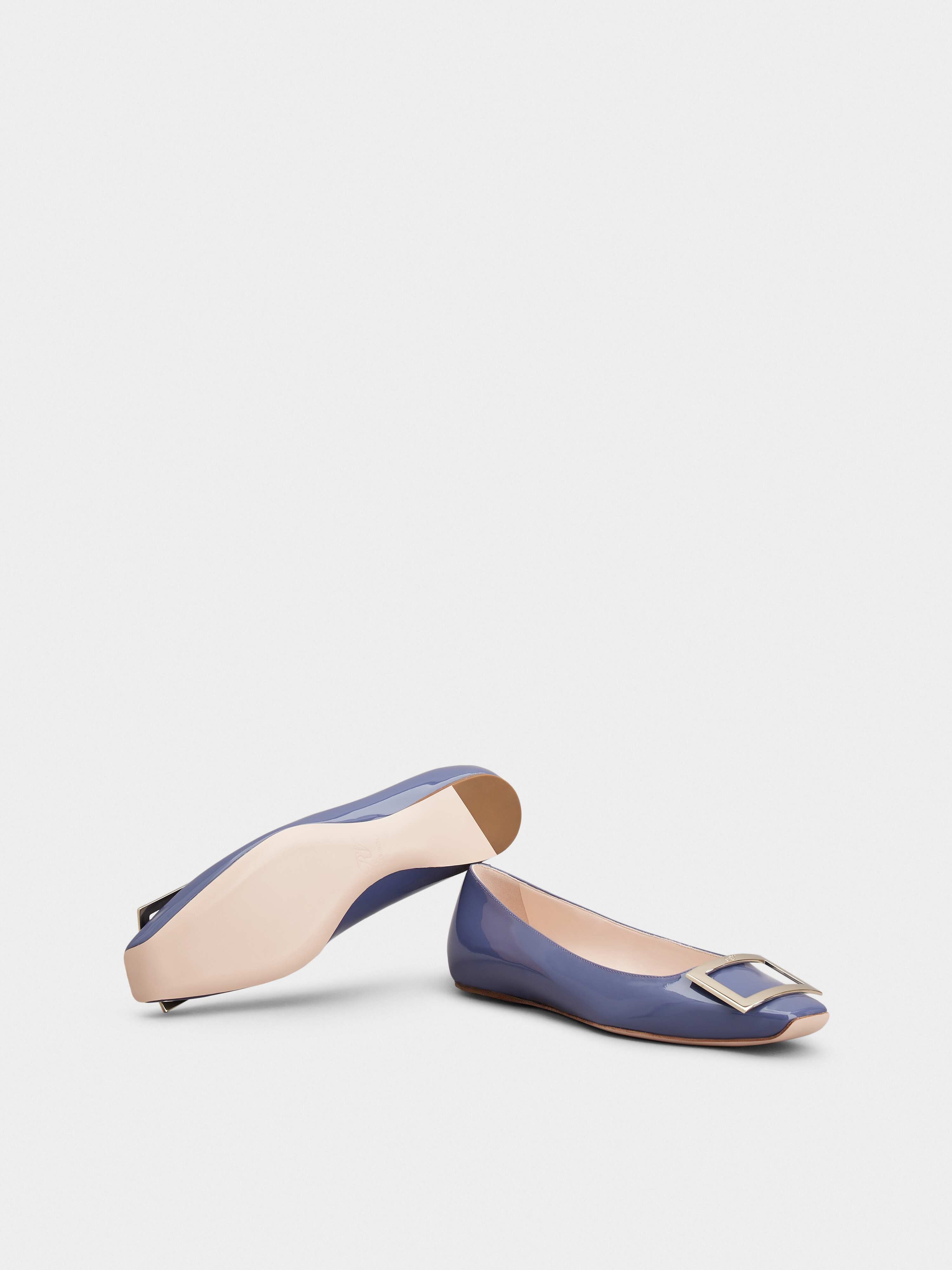 Trompette Metal Buckle Ballerinas in Patent Leather - 6