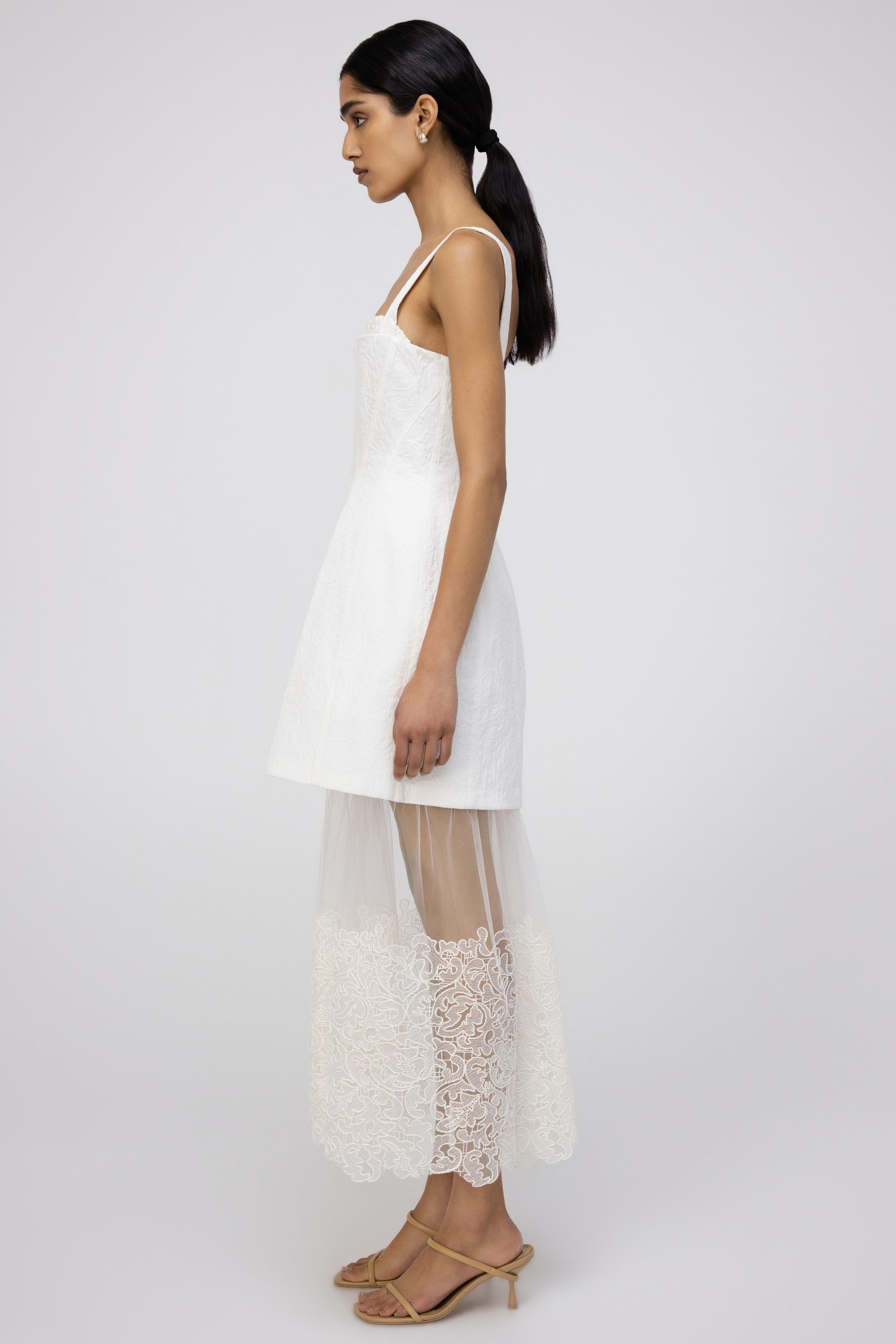 SIMKHAI Callan floral-embroidered minidress | REVERSIBLE