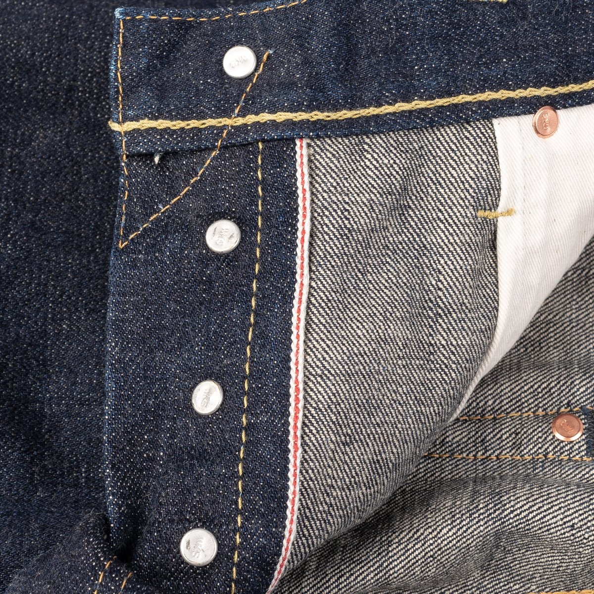 IH-777S-18 18oz Vintage Selvedge Denim Slim Tapered Cut Jeans - Indigo - 12