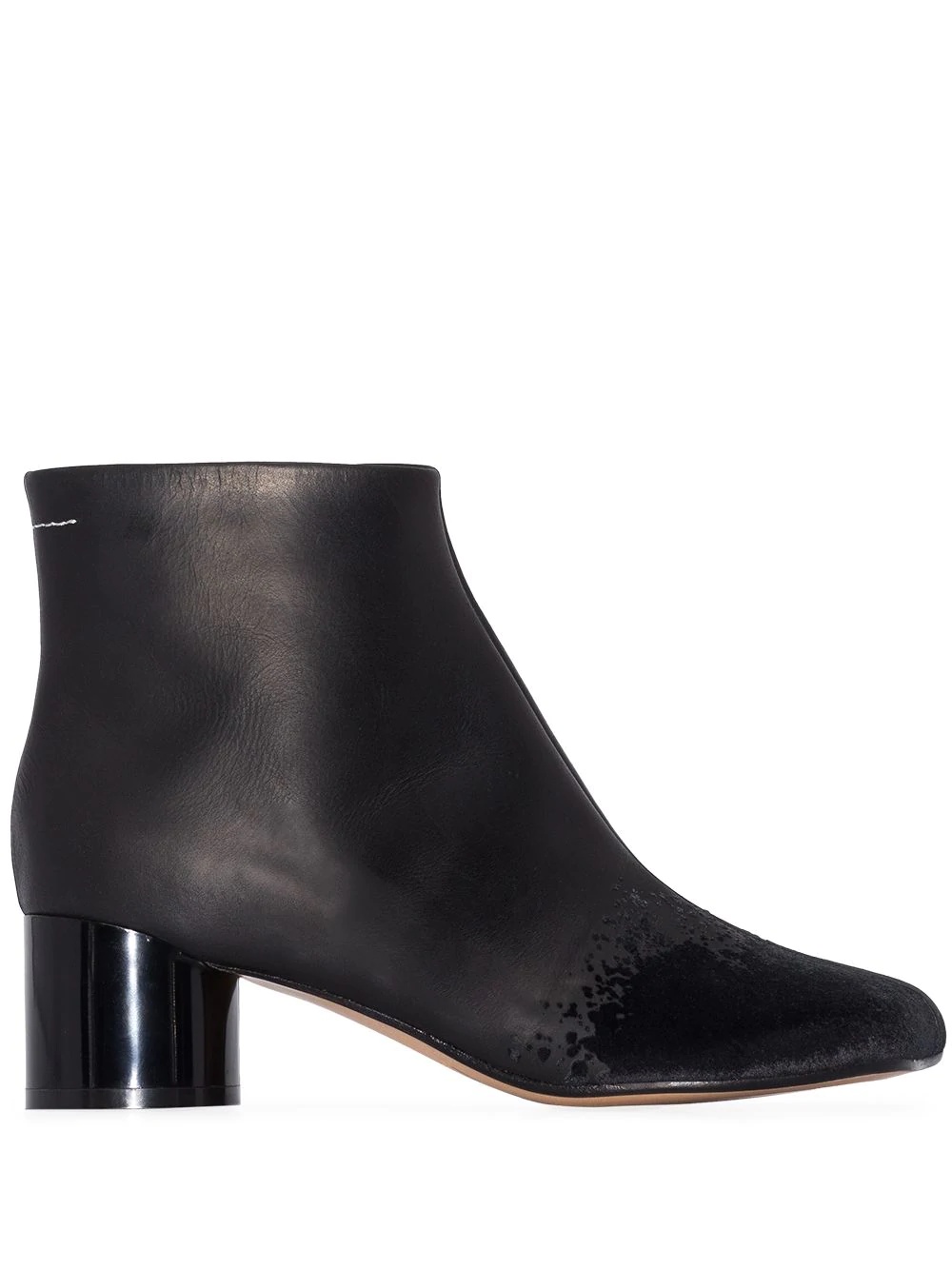 velvet-detail 55mm ankle boots - 1