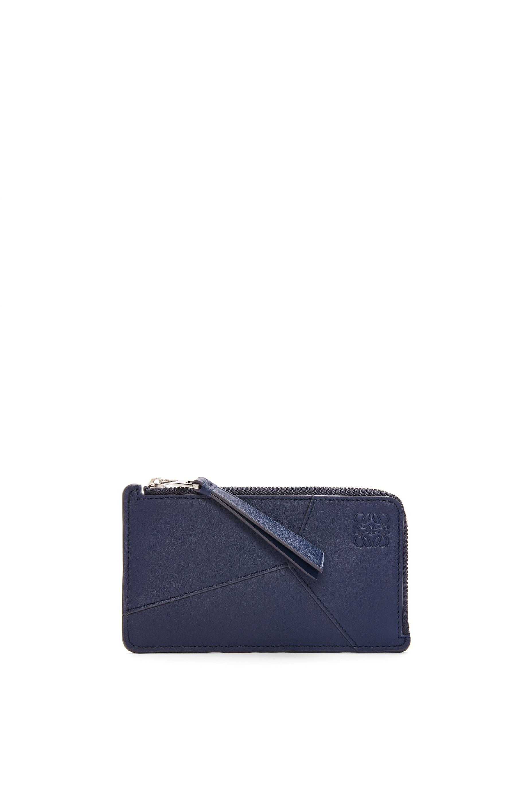 Puzzle long coin cardholder in classic calfskin - 1