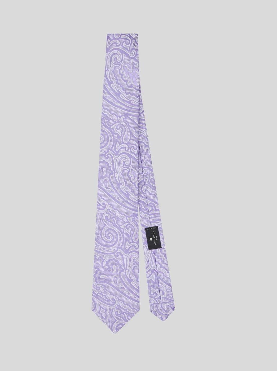 JACQUARD PAISLEY SILK TIE - 1