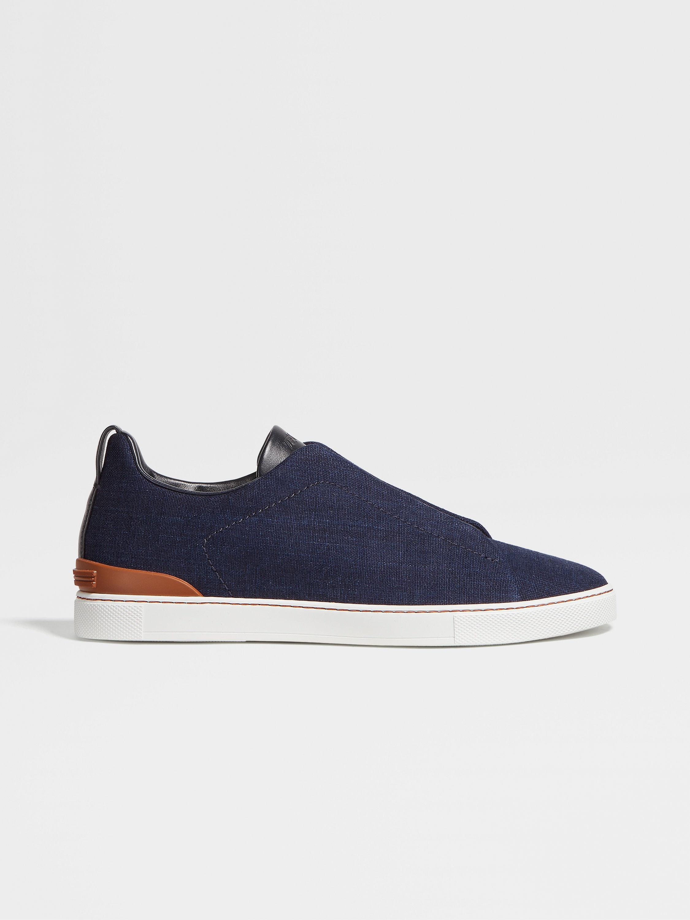 BLUE COTTON DENIM TRIPLE STITCH™ SNEAKERS - 4