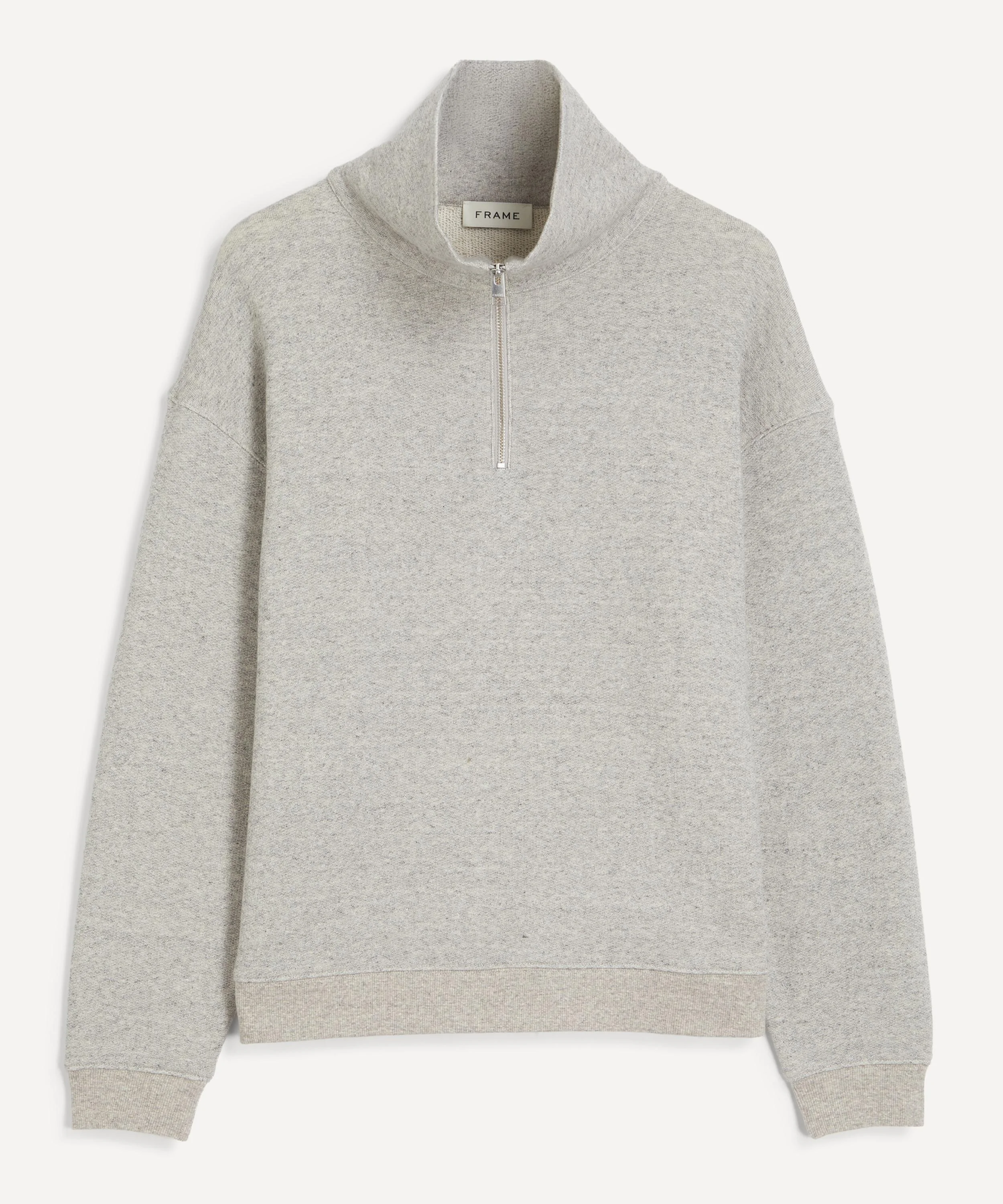Heather Grey Relaxed Zip-Up Sweatshirt - 1