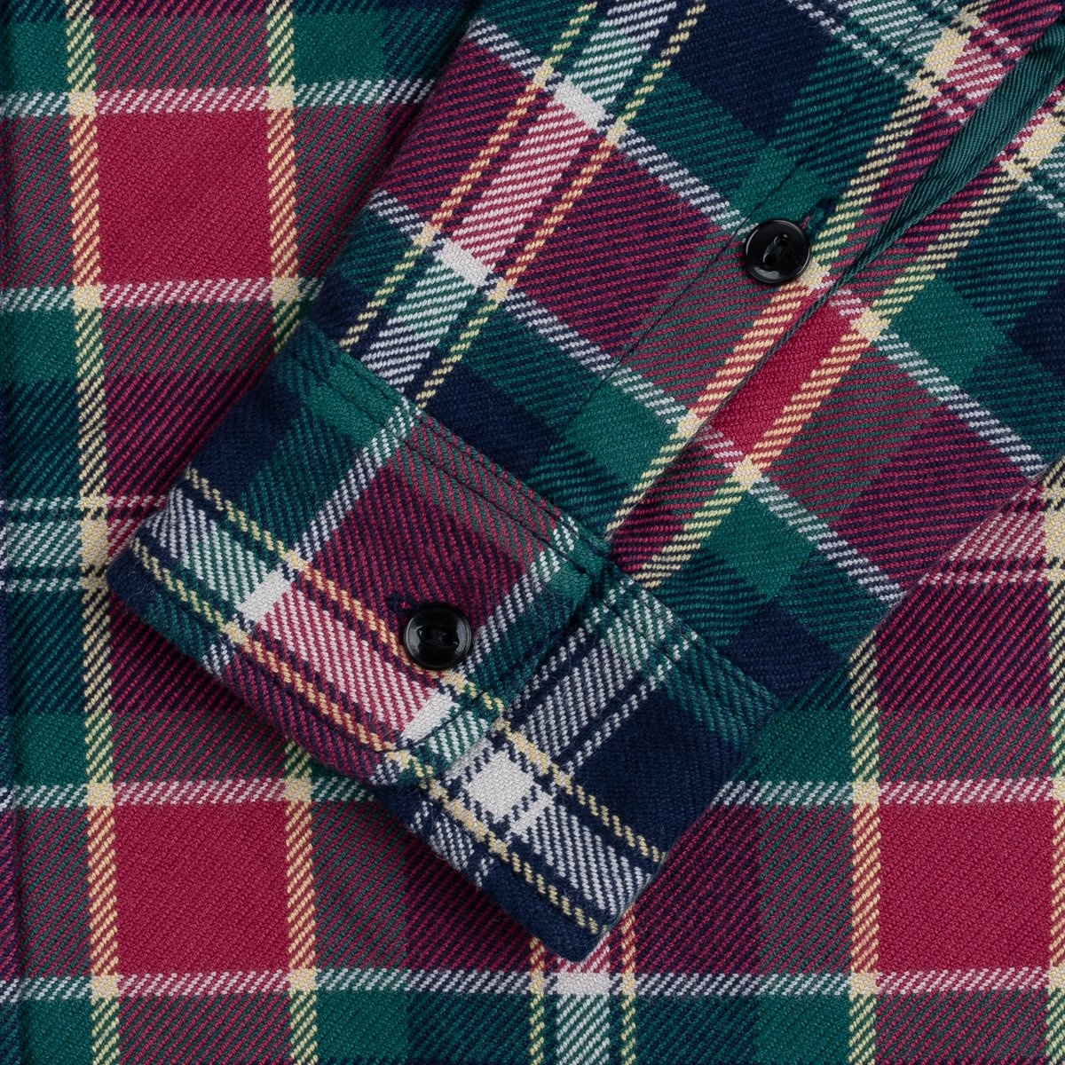 Ultra Heavy Flannel Crazy Check Work Shirt - Navy - 10