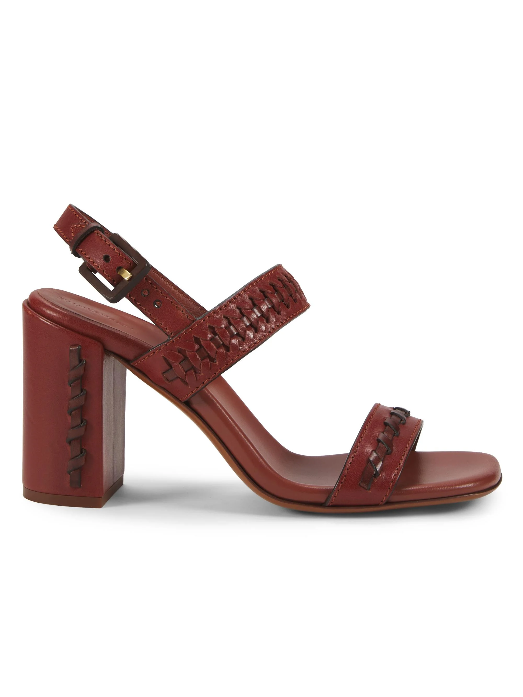 Women's Alchemy 85MM Woven Leather Block-Heel Sandals - Siena - 1