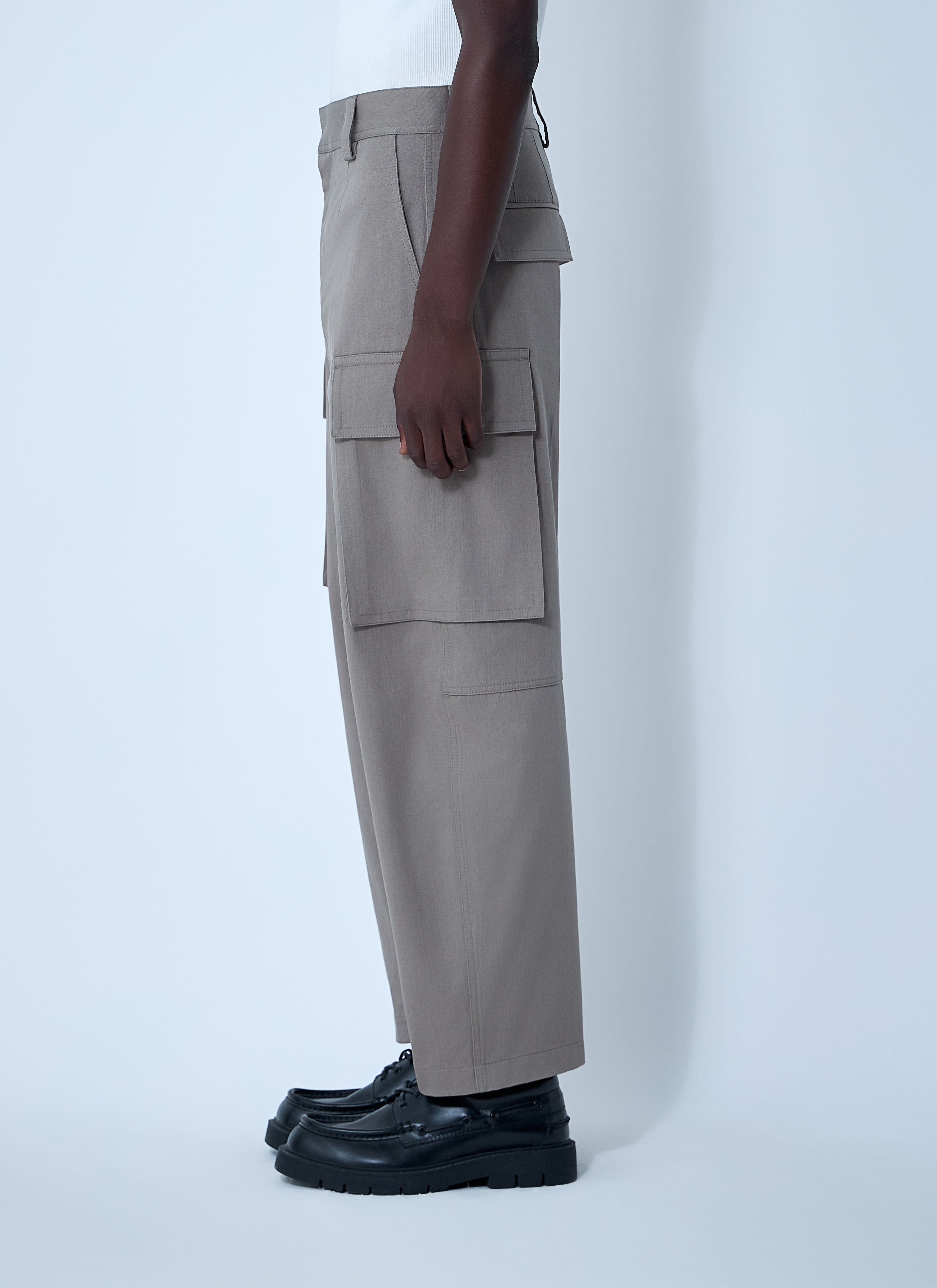 Bottega Veneta Men Cotton Twill Cargo Pants - 3