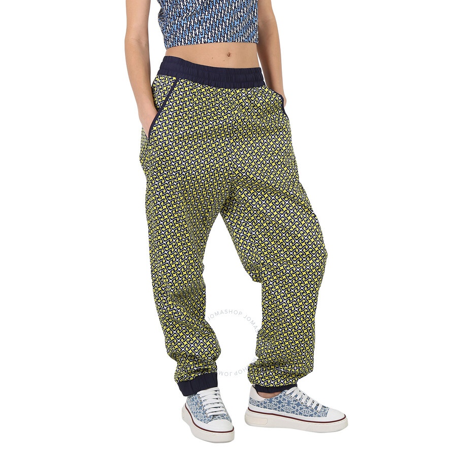 Moncler Ladies Yellow Lemon-print Track Pants - 4