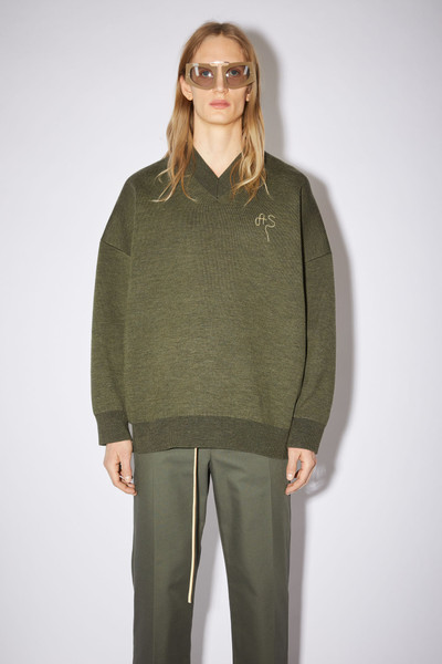 Acne Studios V-neck sweater - Deep Green outlook