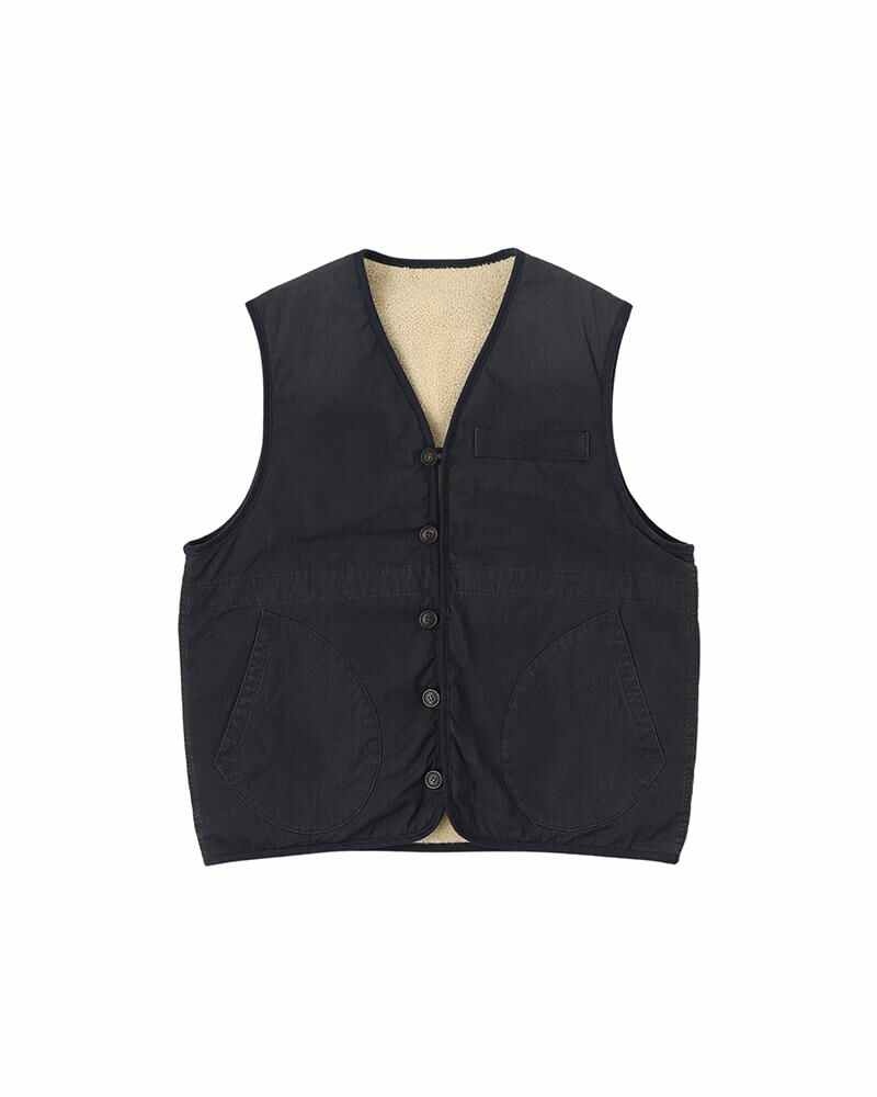 visvim RAWLY VEST NAVY | REVERSIBLE