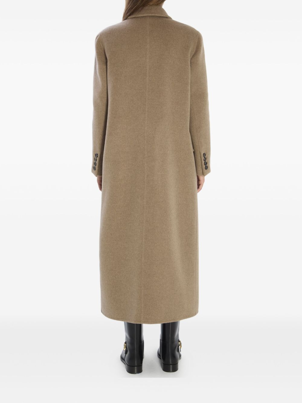 Armonia peaked-lapel cashmere coat - 4