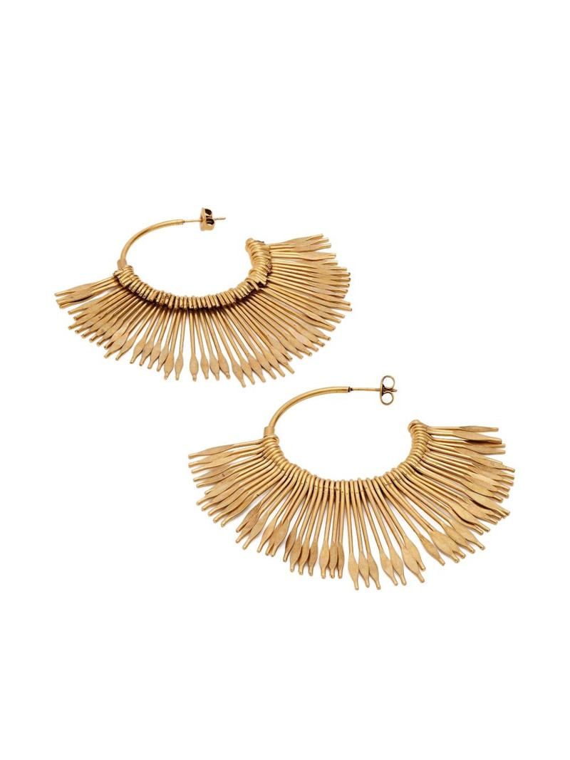 Isabel Marant fringe hoop earrings outlook