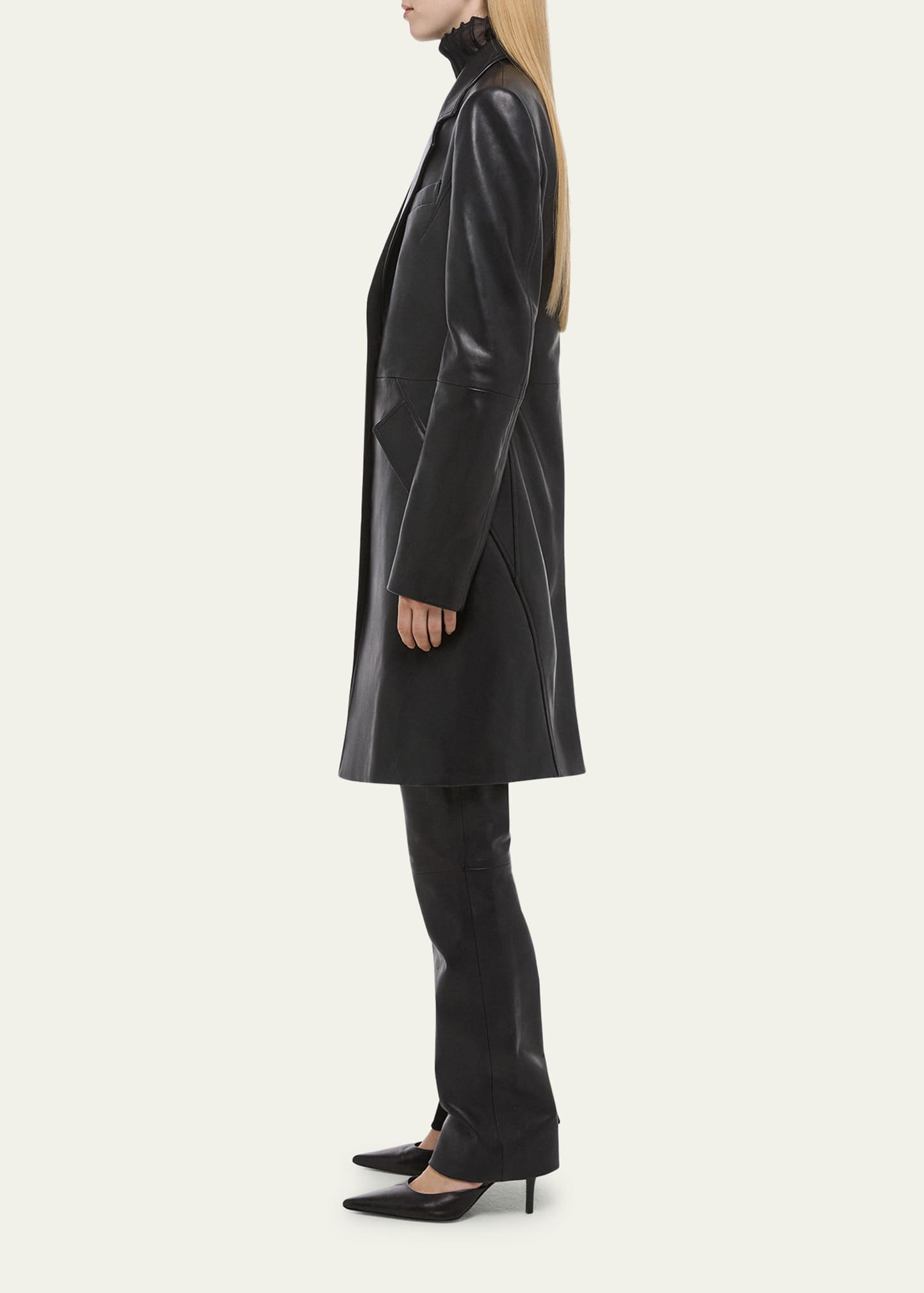 Sculpted Leather Apex Coat - 4