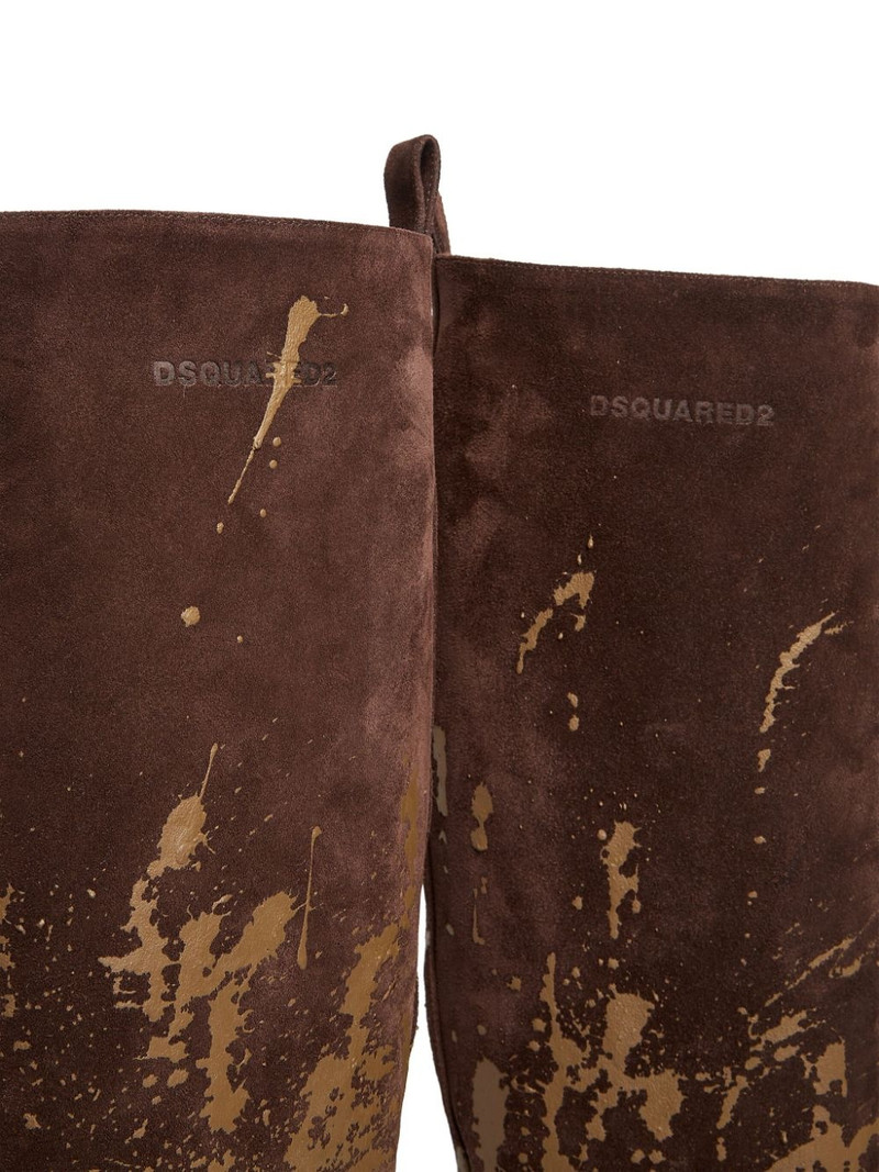 120mm painterly-print leather boots 4