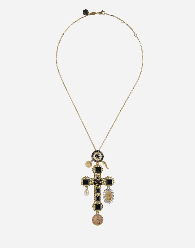 Sicily necklace in 18-karat yellow gold with black sapphires 1