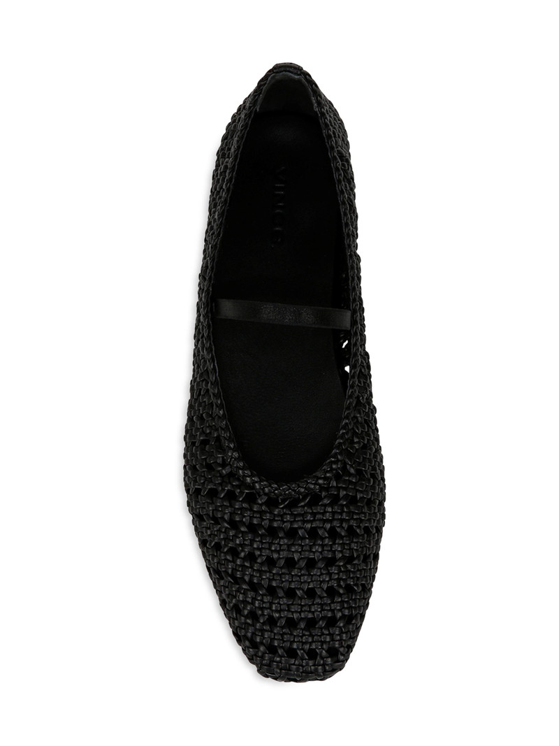 Vivian Crochet 가죽 메리 Jane Ballerina Flats 5