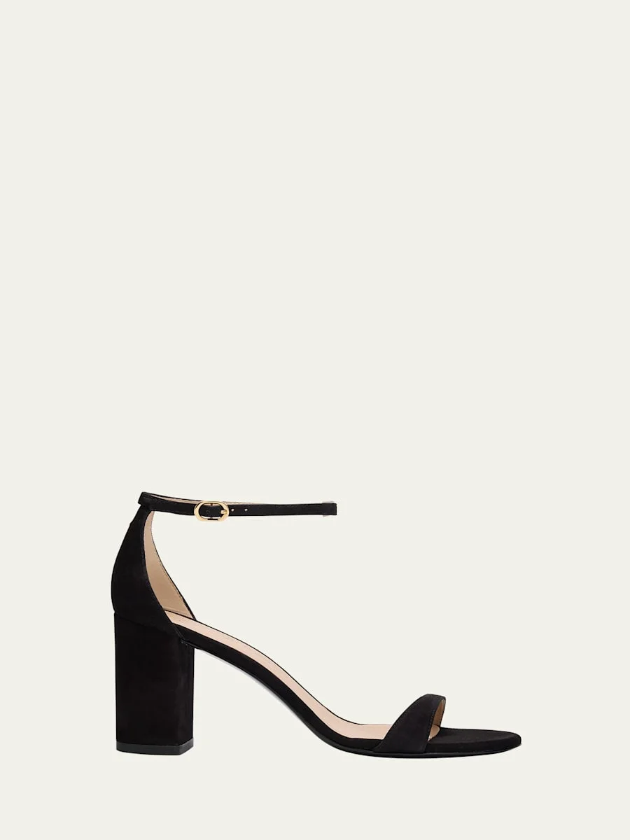 Nudist Suede Ankle-Strap Sandals - 1