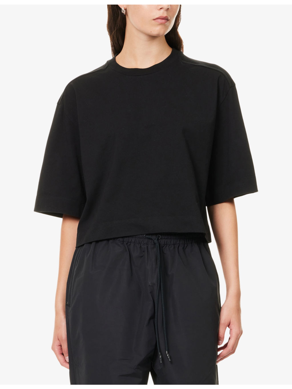 Addison Cropped Cotton-Jersey T-shirt - 3