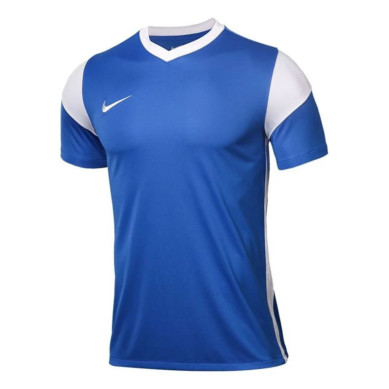Men's Nike Casual Sports Breathable V Neck Short Sleeve Blue T-Shirt CW3826-463 - 1
