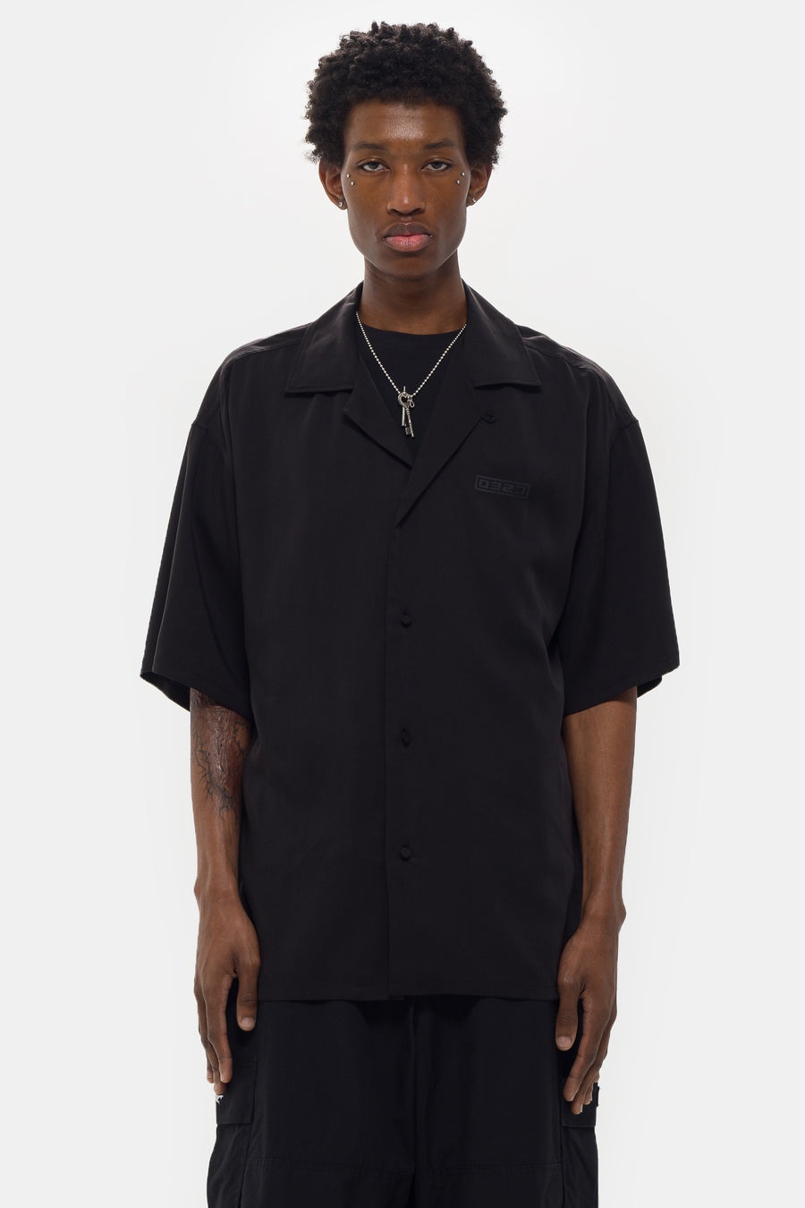 111 Bowling Shirt in Black - 1