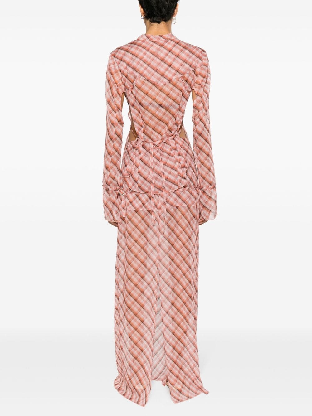 Thrall strappy checked shirt - 4