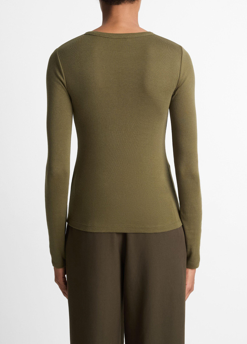 Vince Essential Pima Cotton-Blend Long-Sleeve T-Shirt outlook