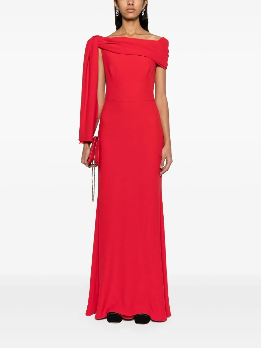 ALEXANDER MCQUEEN DRAPPED OFF-SHOULDER LONG DRESS - 2