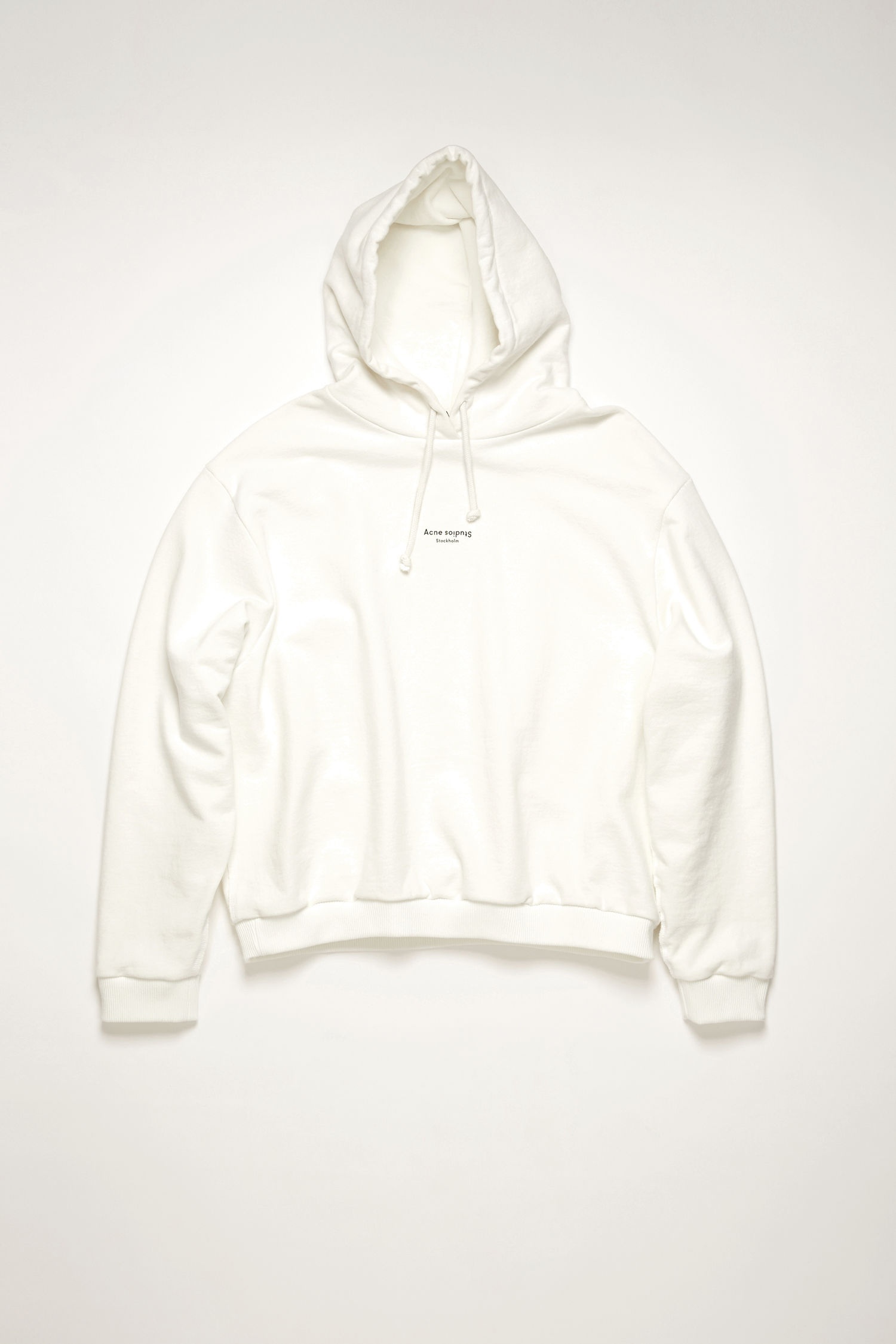 Reverse-logo hooded sweatshirt optic white - 4