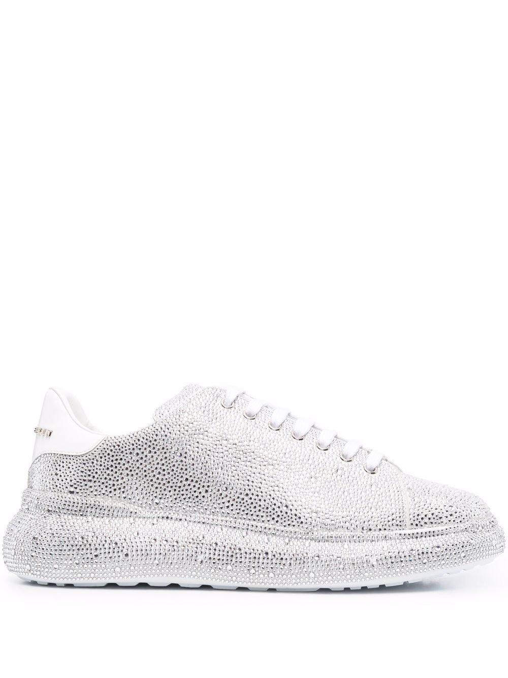 crystal-embellished low top sneakers - 1