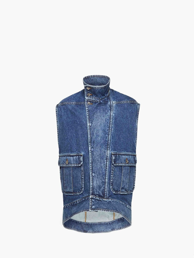 OVERSIZED SLEEVELESS HIGH NECK JACKET 1