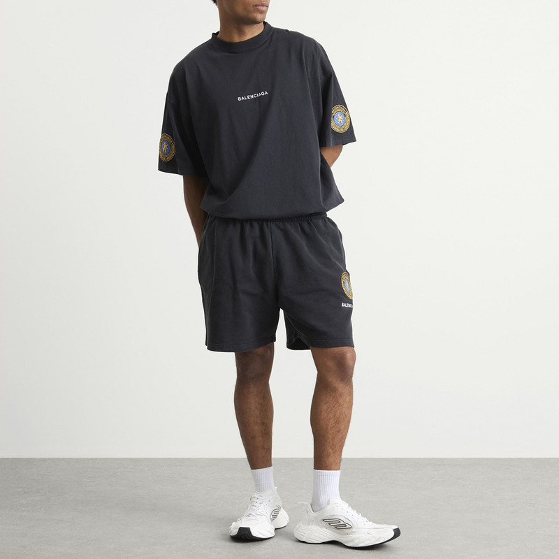 BALENCIAGA Balenciaga Uniform Merch Dry Molleton Shorts outlook