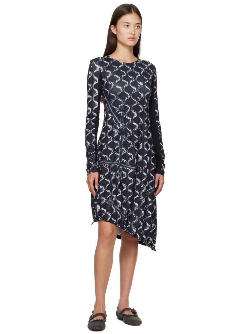 Andersson Bell Black Quilting Midi Dress outlook