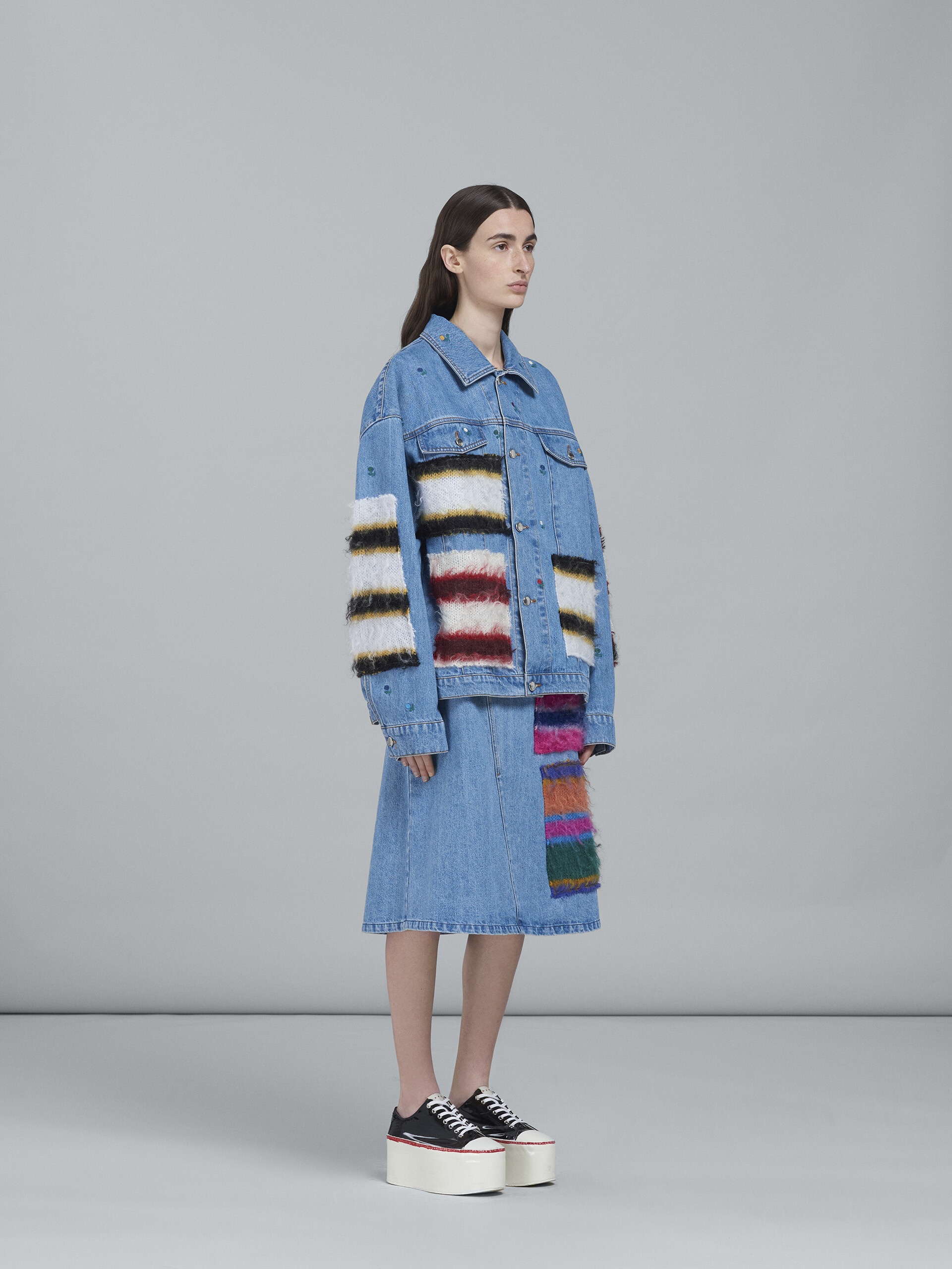 MOHAIR AND DENIM SKIRT - 5