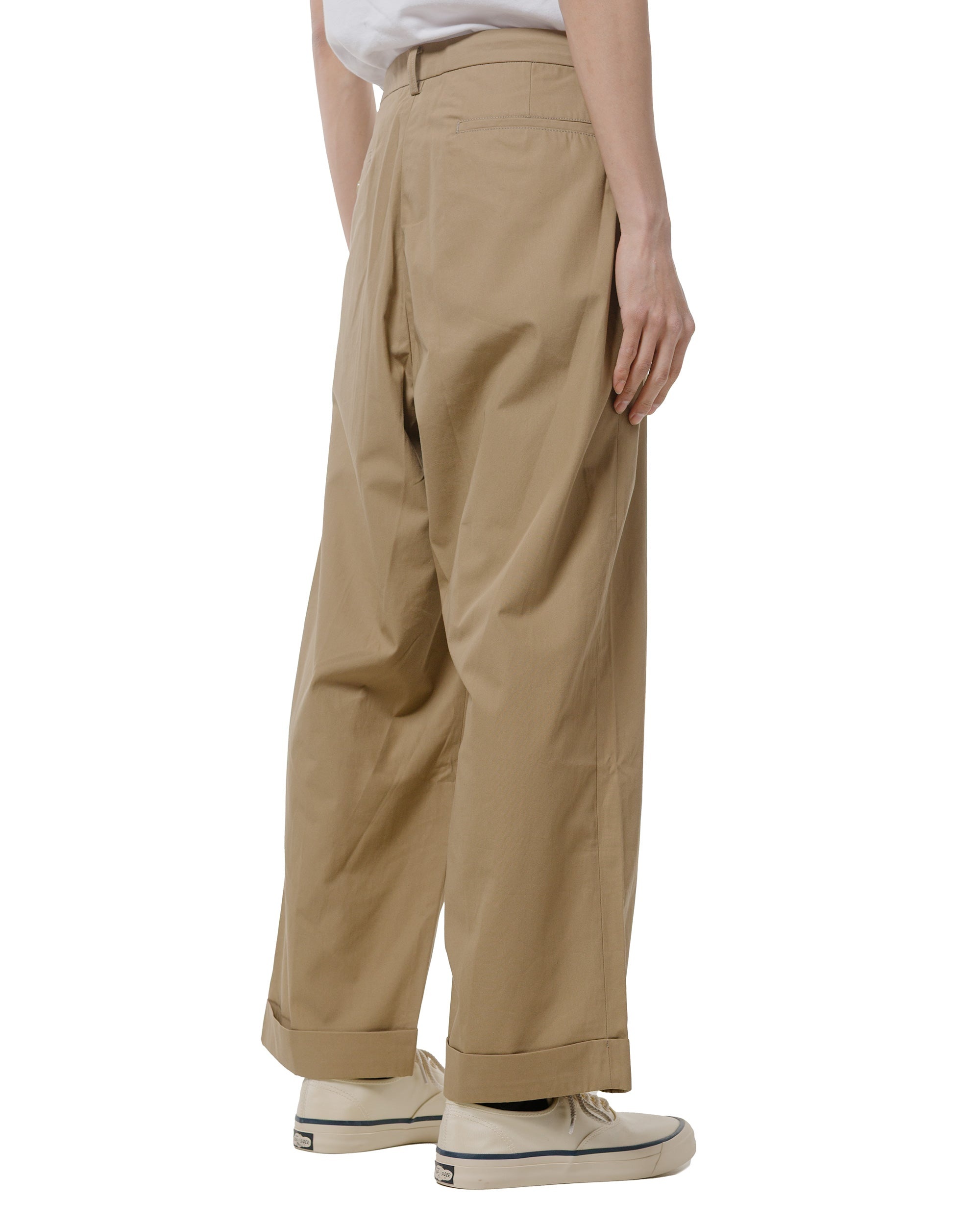IVY Trousers Wide High Density Cotton Beige - 3