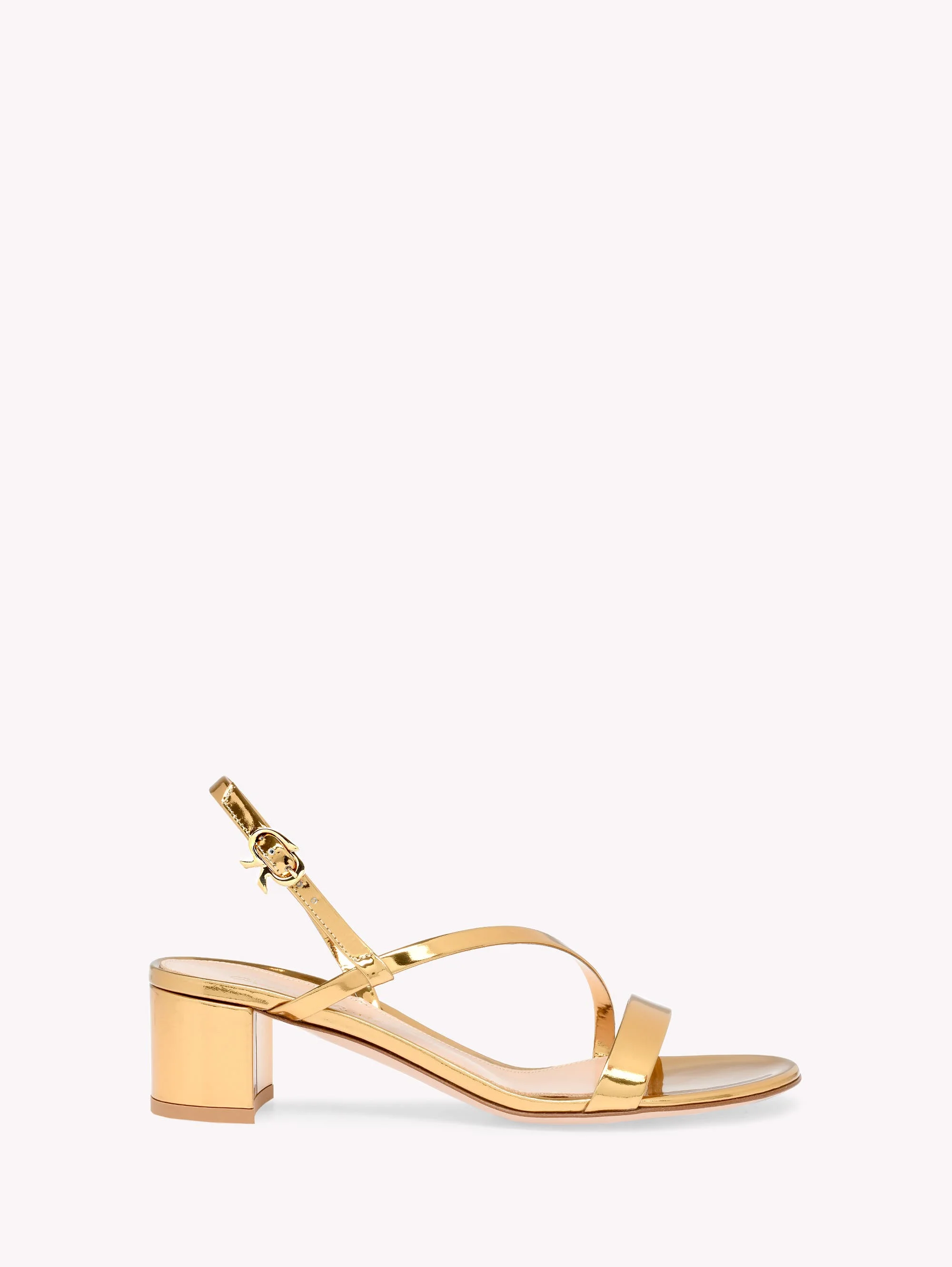 Gianvito Rossi Betsey Sandal in Metallic Gold Calf at Nordstrom - 1
