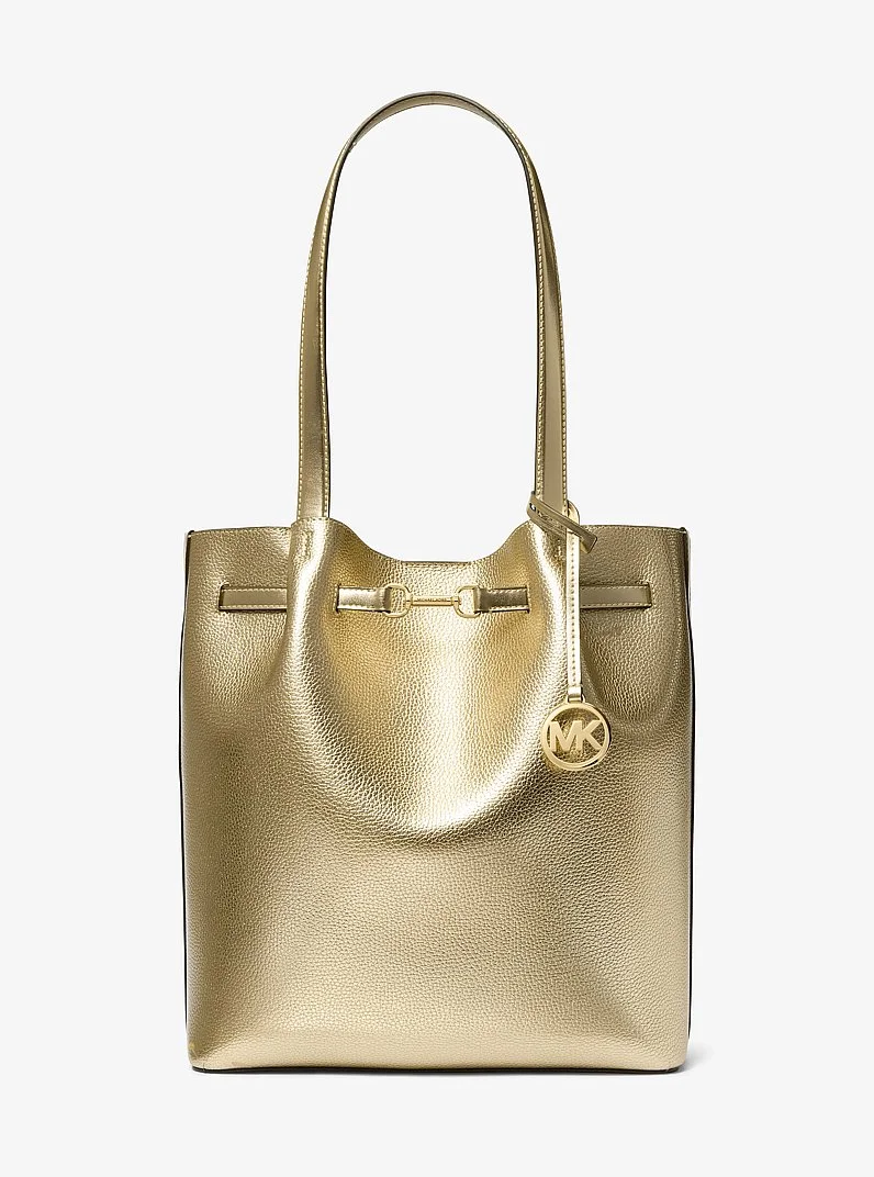Carson Large Metallic Leather Shoulder Bag - 1
