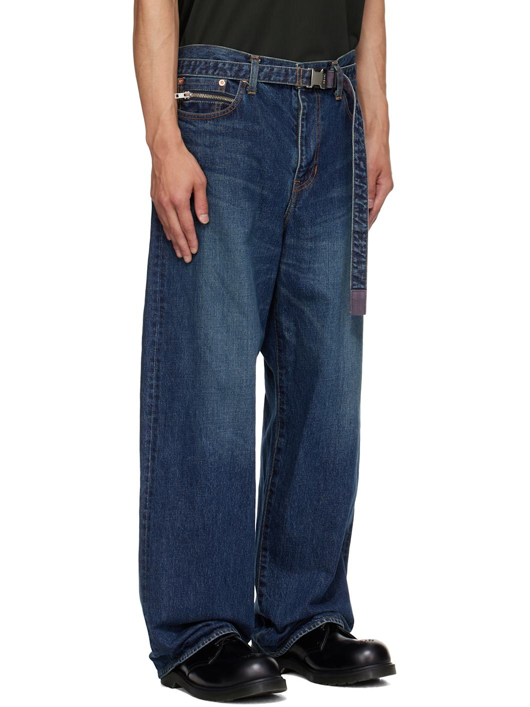 Blue Belted Jeans - 2