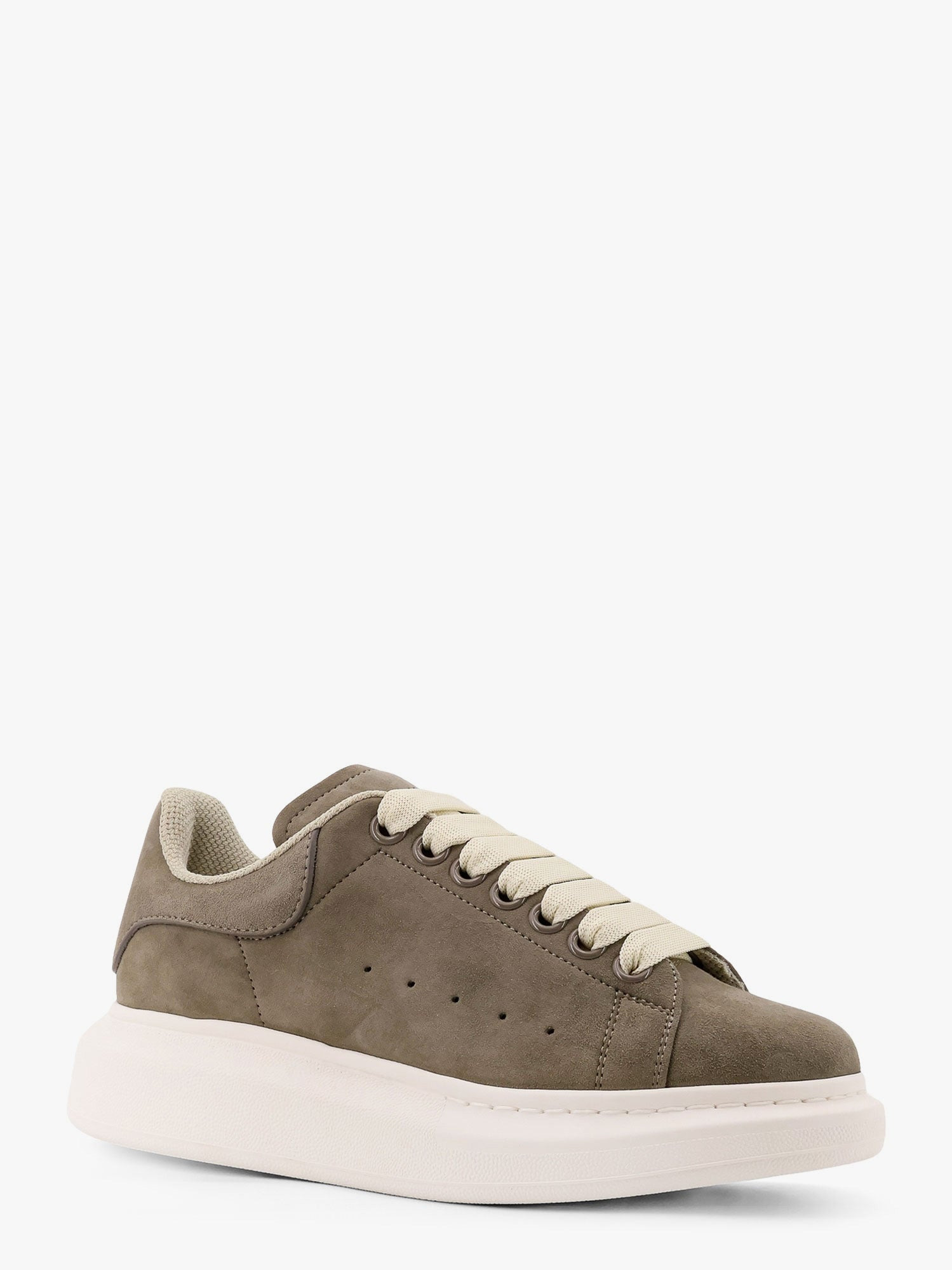 Alexander Mcqueen Women Oversized Suede Sneakers With Engraved Logo On The Front - 2