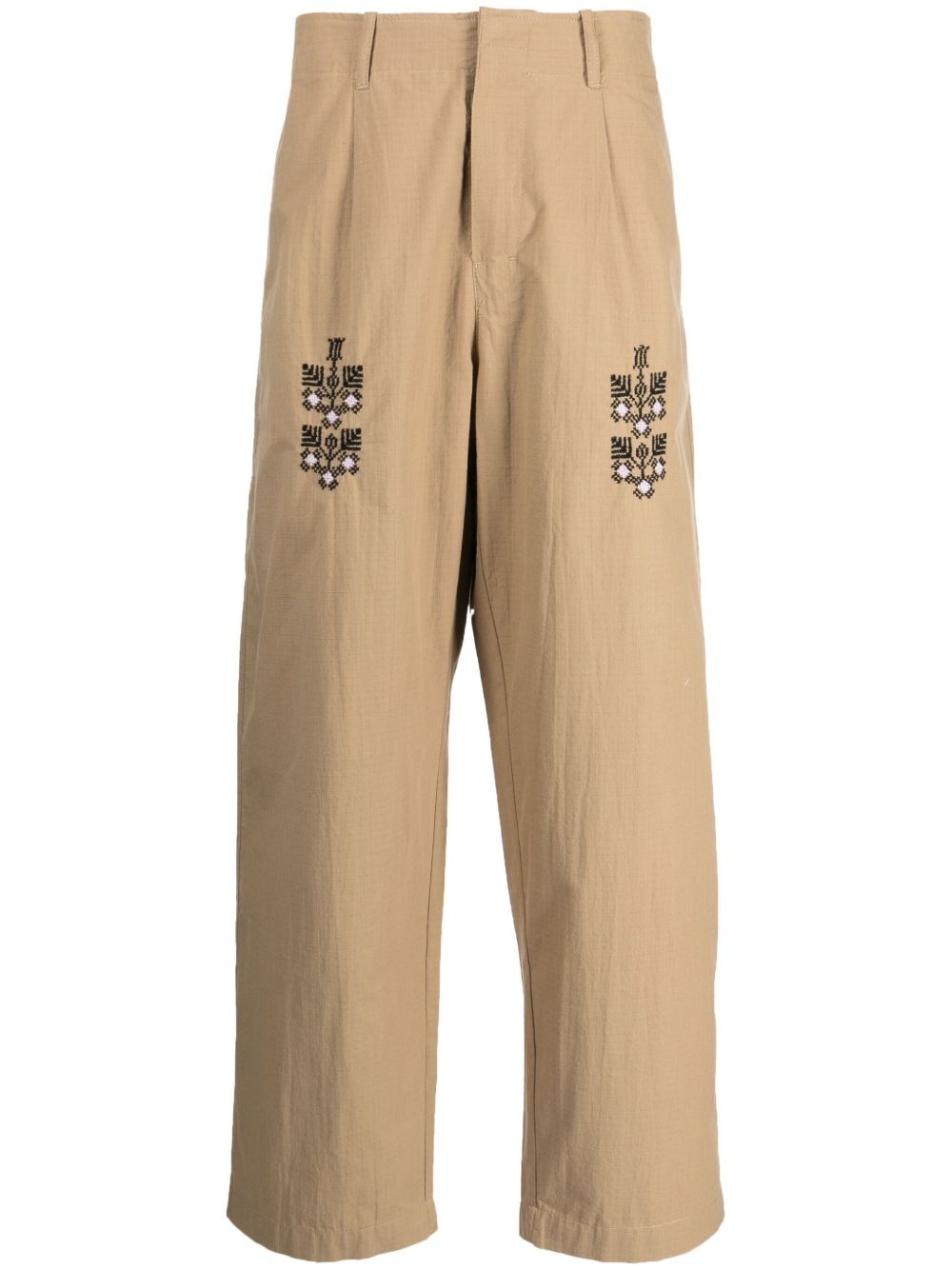 Qrunful cotton trousers - 1