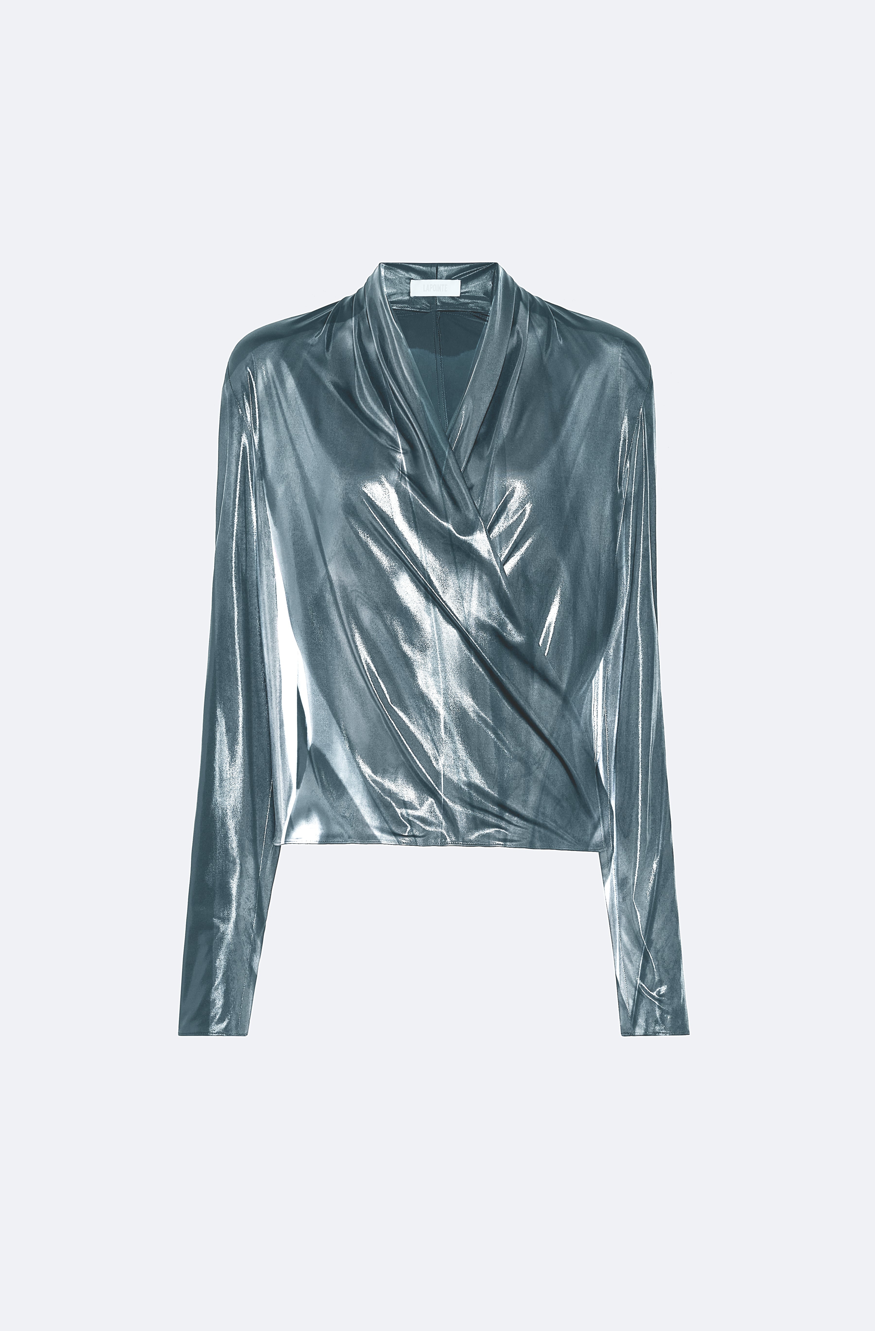 Metallic Organza Wrap Top - 1
