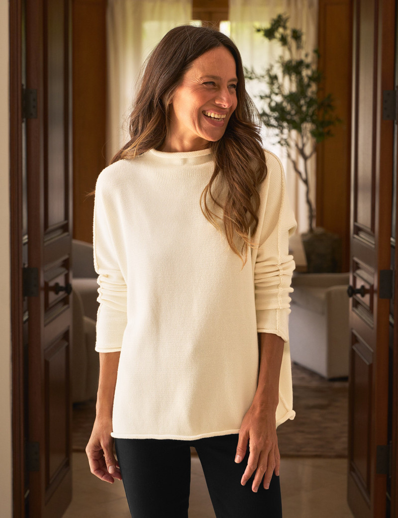 Frank & Eileen Rolled Funnel Neck Sweater outlook