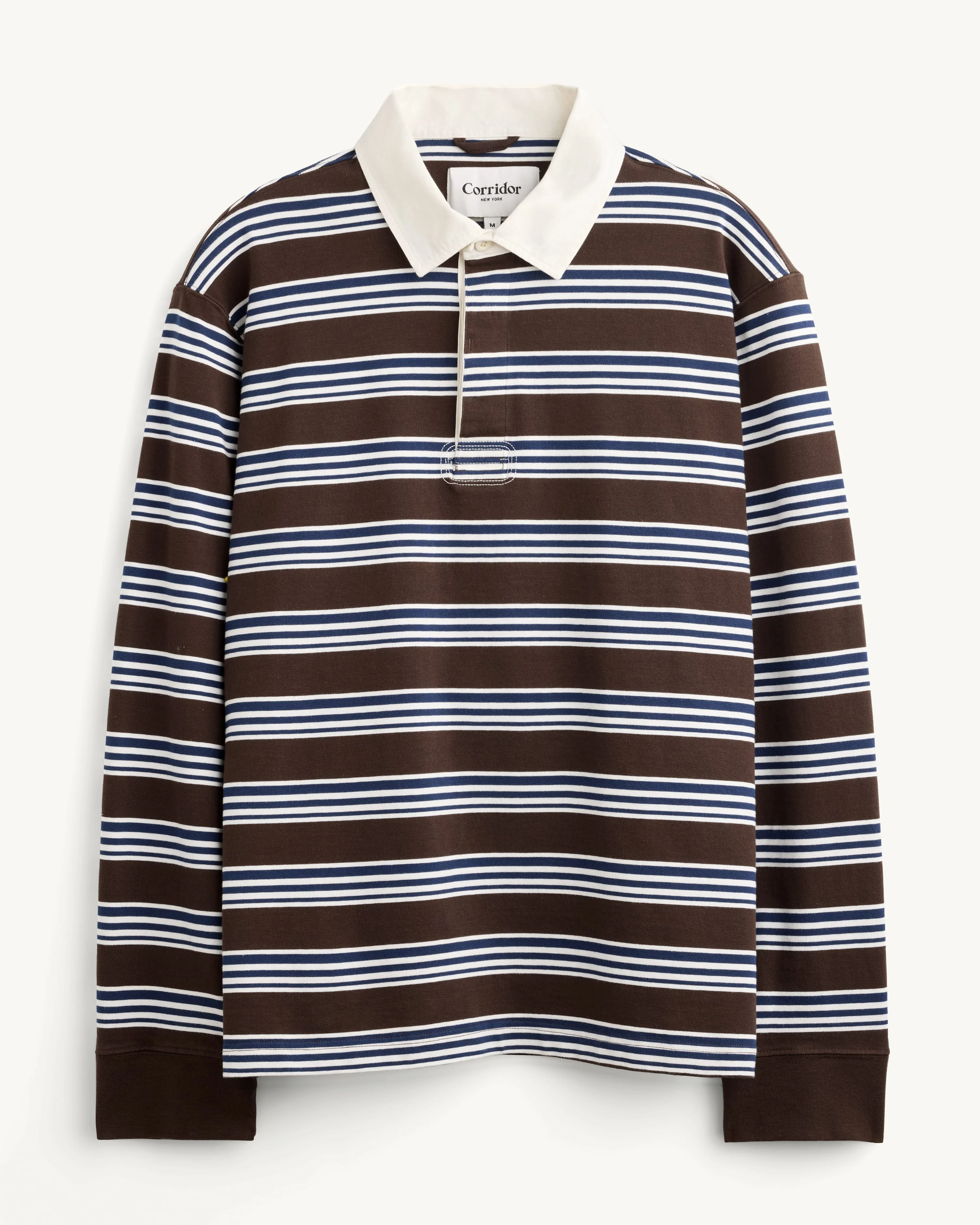MINI STRIPE RUGBY LS - BROWN - 1