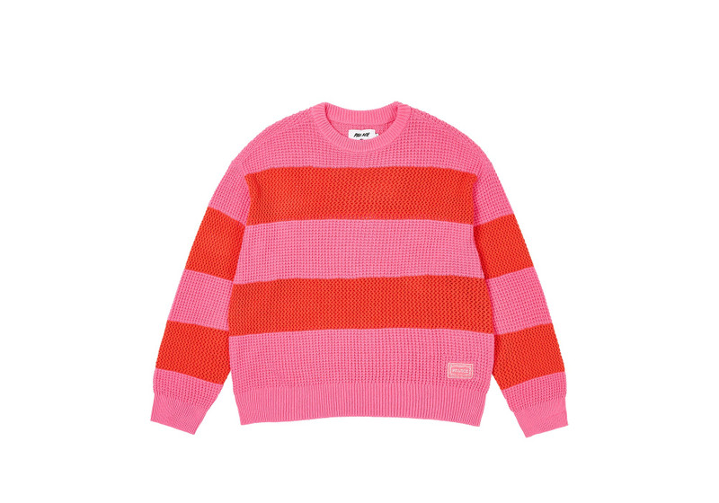OPEN STRIPE KNIT PINK / ORANGE - 1