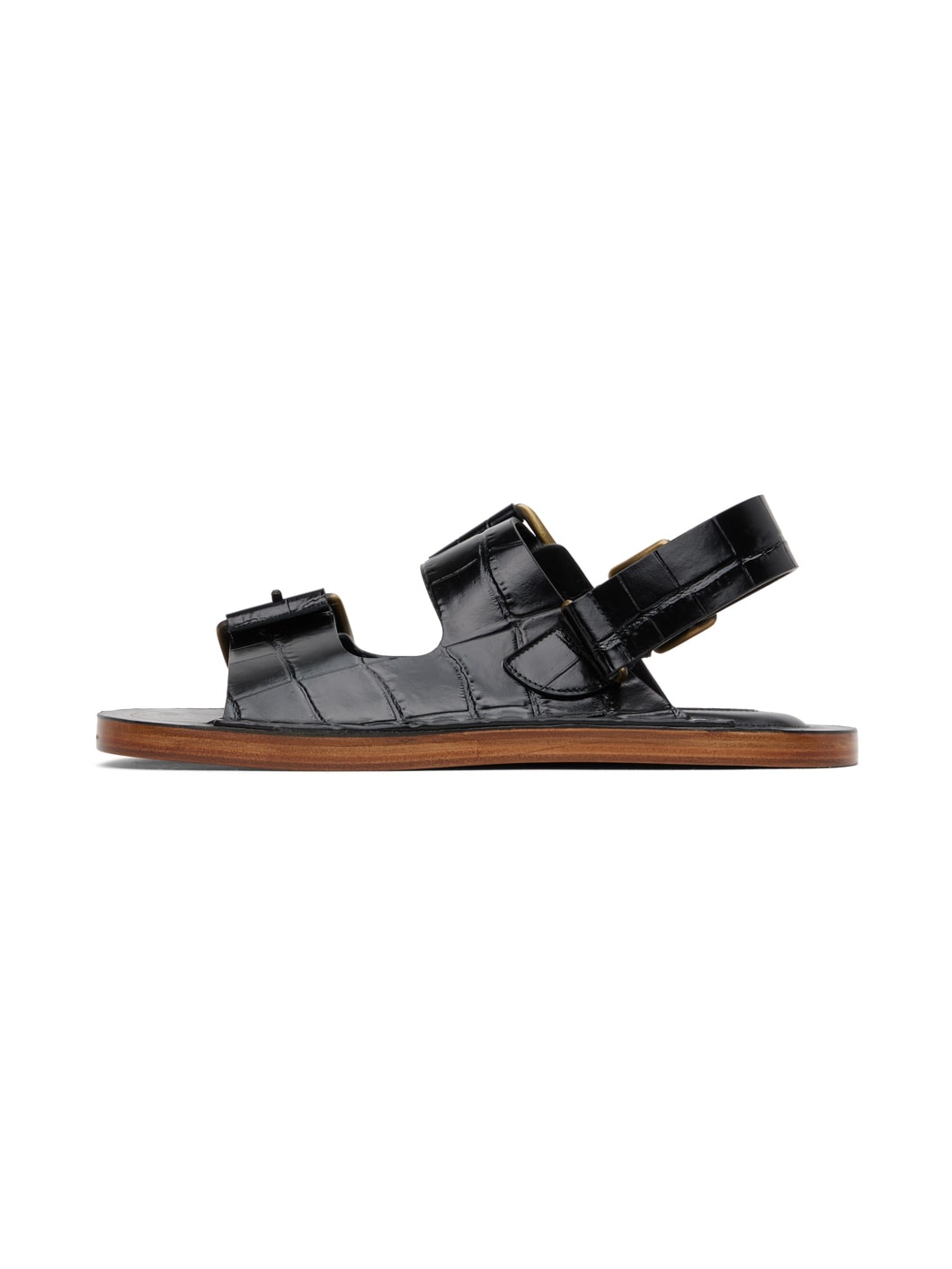 Black Slingback Sandals - 3