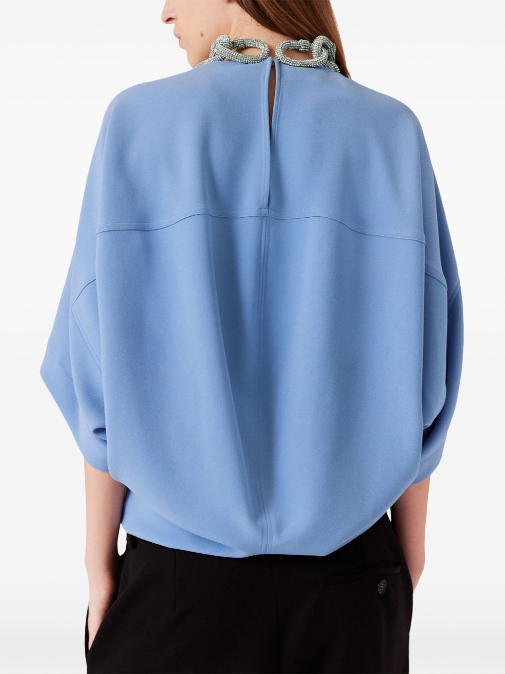 chain-detail short-sleeve top - 4