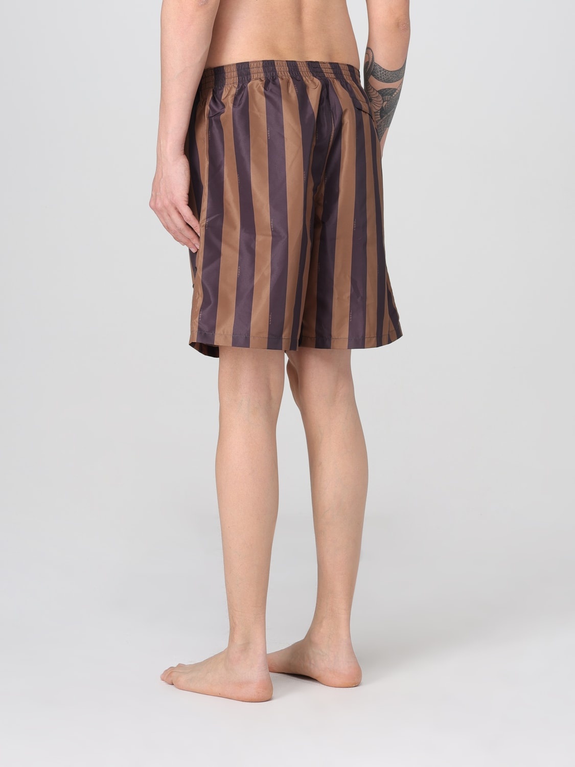 Fendi striped nylon swim shorts - 2