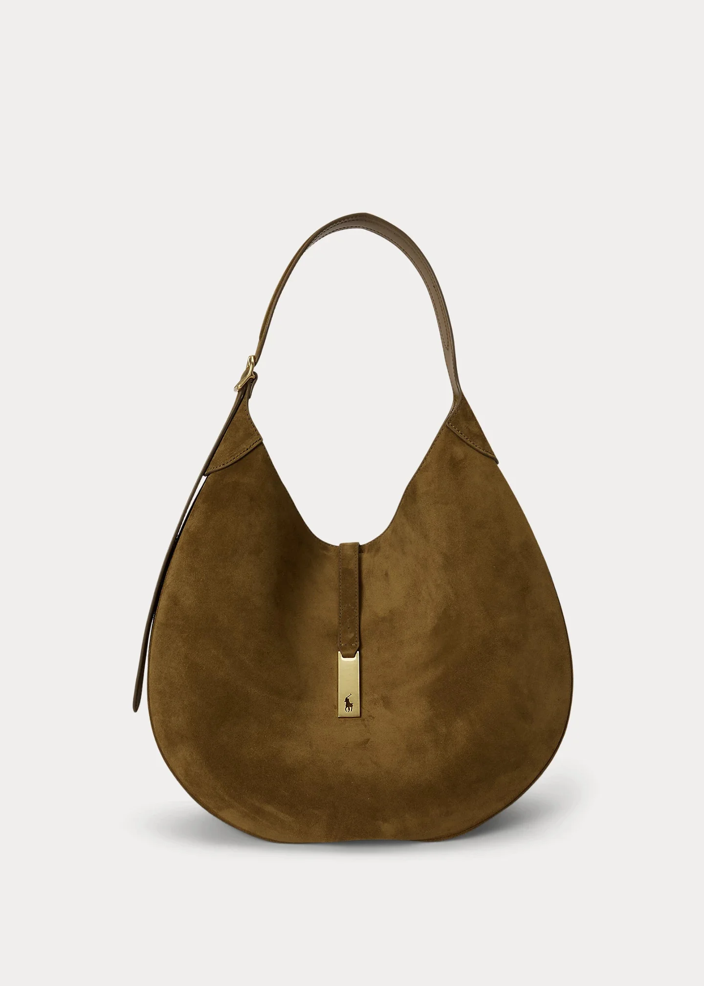 Polo ID Suede Large Shoulder Bag - 1