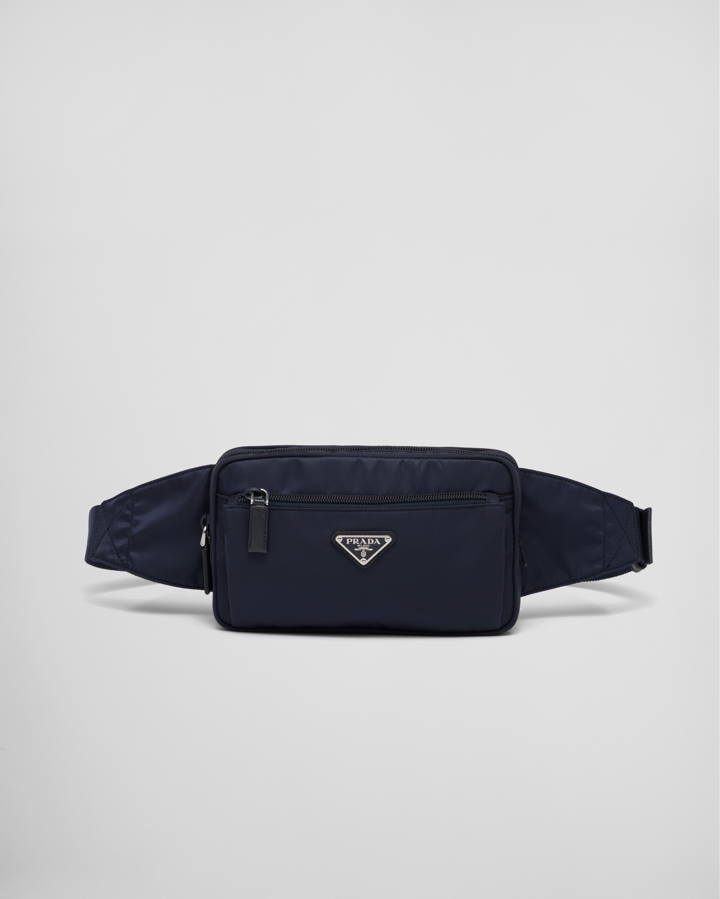 Re-Nylon and Saffiano leather belt bag - 1