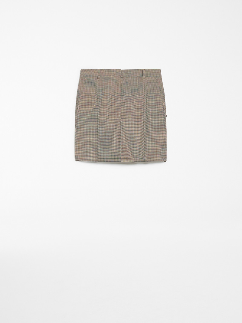 MANETTA Stretch wool mini skirt - 1