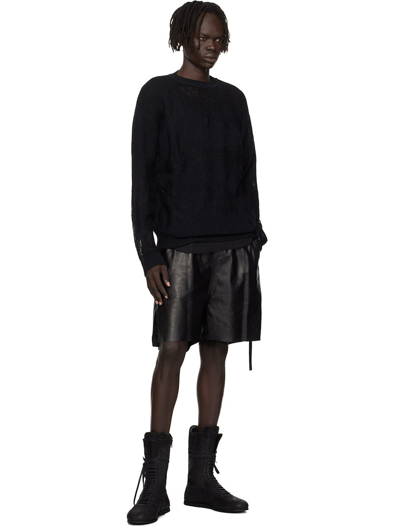 Ann Demeulemeester Black Palne High-Top Boxing Sneakers outlook